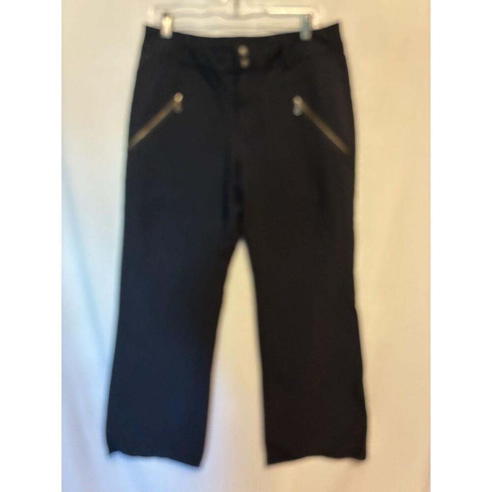 Athleta Lightweight Ski Cruiser Pants Size 12 Black Zip Closure Women's